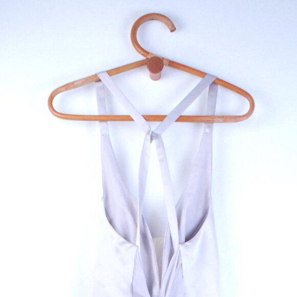 NWT Sorella Vita Satin and Chiffon Bridesmaid Dress Platinum Wedding Gala Ball - Picture 7 of 16